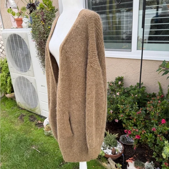 Free People Cloudy Day Oversized Longline Alpaca Mohair Blend Cardigan - Picture 13 of 16